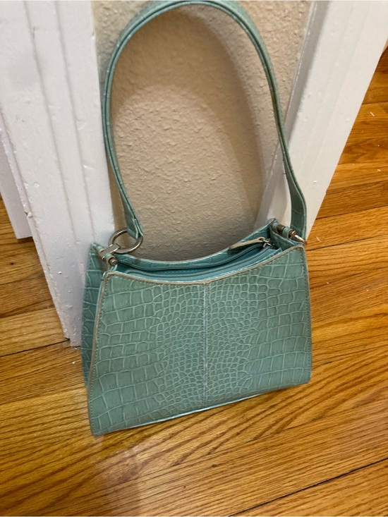 Liz Claiborne Handbags - Croc-Embossed Mint Green Shoulder Bag for Women Liz Claiborne